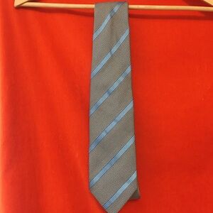 Paolo Albizzati silk necktie blue houndstooth